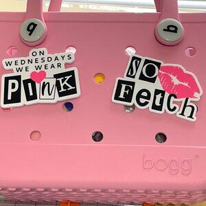 Set of 2 Mean Girl Bogg Charms-So Fetch-Burn Book Bogg Charms-B STOCK!